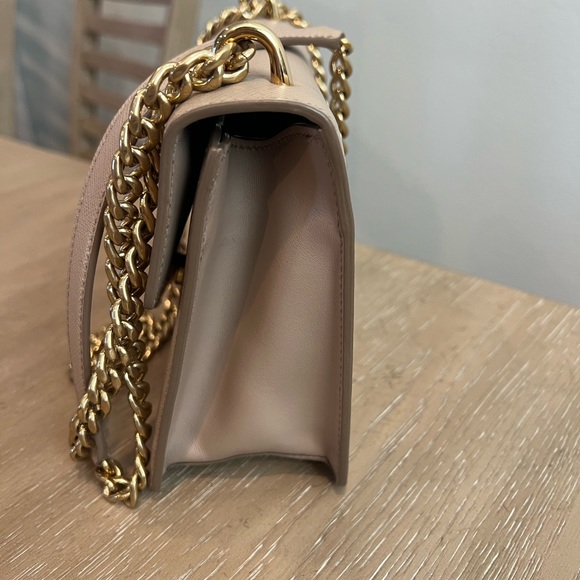 Prada Envelope Flap Chain Shoulder bag Saffiano Leather Small Beige - Picture 6 of 9